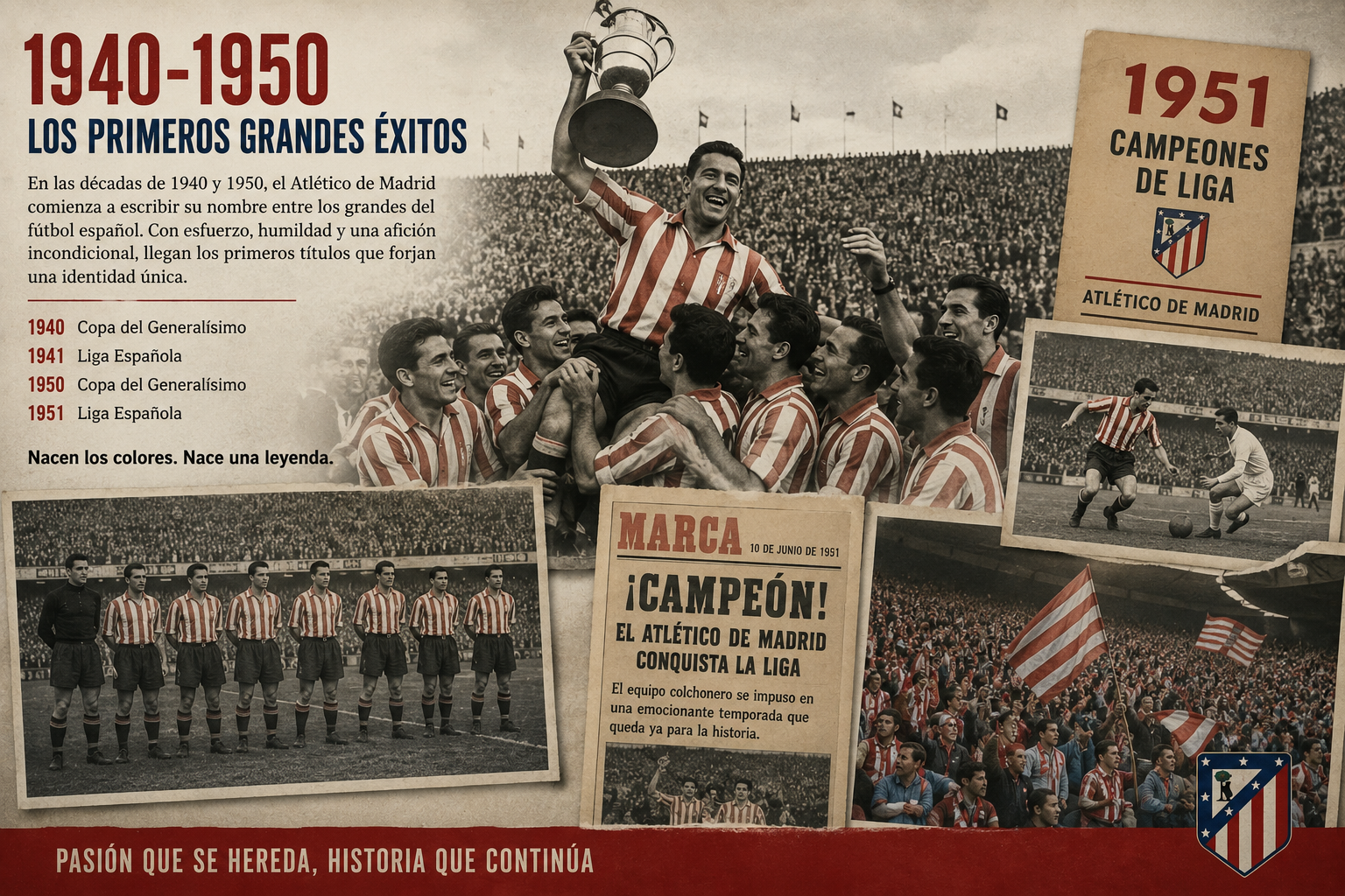 Primeros éxitos del Atlético de Madrid